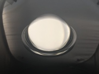 Lentilles en verre dépoli de 80 mm et 79 mm de diamètre avec bride