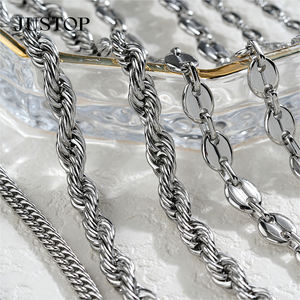 Cadenas de Acero Inoxidable con Baño de Oro y Plata, Resistentes al Agua, Estilo Europeo y Americano, para Hombre y Mujer, Venta al por Mayor, Personalizadas, OEM - Product Image 2