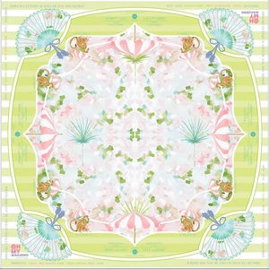 07 Tapete de Mahjong Americano con Estampado de Palmeras Tropicales, Isla Verde y Rosa, de Microfibra, Plegable, Portátil y Resistente al Agua - Product Image 3