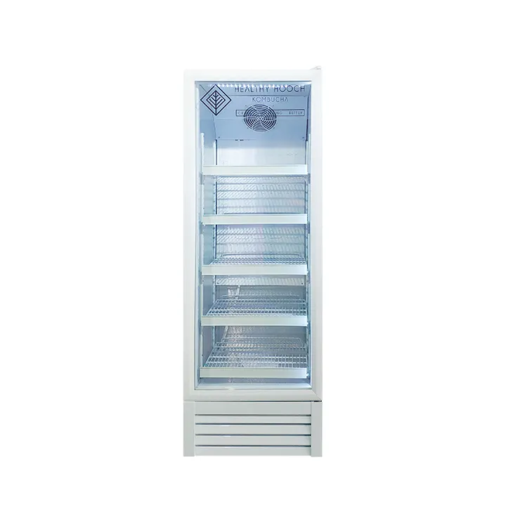 Refrigerador de puerta de vidrio transparente vertical comercial Meisda SC235 235L para tienda