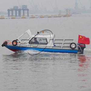 เรือเร็วขนาดเล็กสำหรับผู้ใหญ่17.6FT/5.38M เรือไฟเบอร์กลาสแบบปิดครึ่งลำพร้อมเครื่องยนต์นอกเรือ - Product Image 6