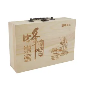 사용자 정의 사각형 상자 휴대용 선물 상자 스토리지 포장 나무 상자 와인