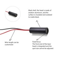 Cabezal láser de 10X30mm 635nm 1mW Módulo láser rojo de línea cruzada