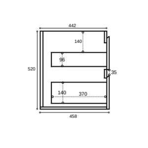 Mueble de Baño Flotante Moderno sin Tiradores, con 2 Cajones de Almacenamiento, para Baños Compactos - Product Image 6