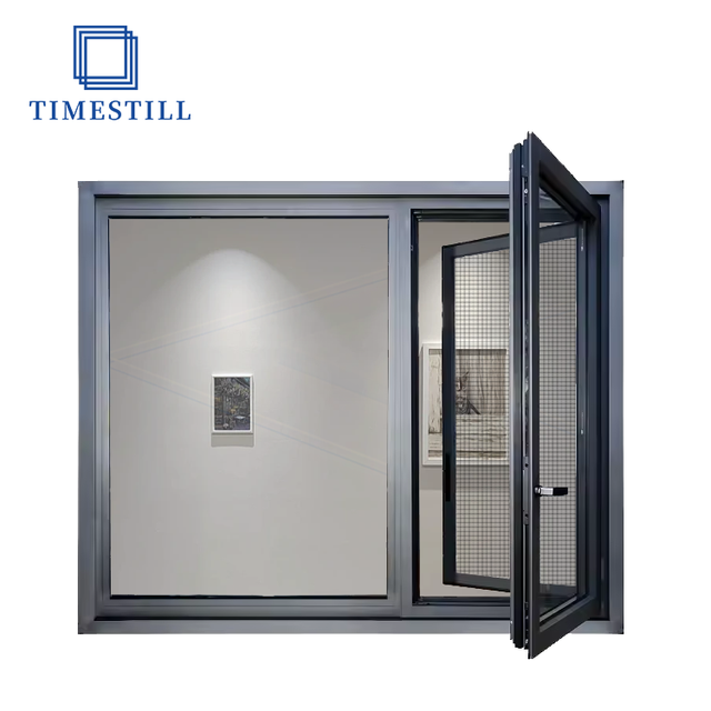 Double-glazed Aluminum Casement windows with Mosquito Nets