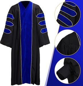 Abito di dottorato personalizzabile abbigliamento formale di laurea per candidati PhD - Product Image 3