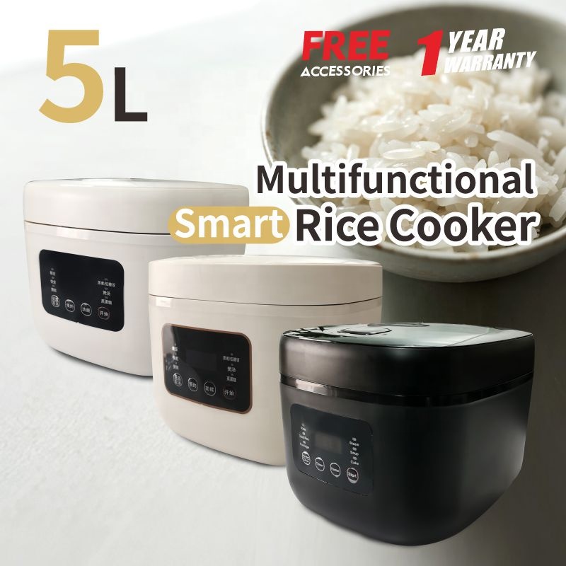 Smart Digital Electric Rice Cooker 5L Non-Stick Multifunctional Rice Cooker Versatile Kitchen Appliance