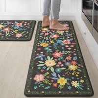 Tapis de cuisine moderne CR, rembourré, anti-fatigue, imperméable, lavable, antidérapant, en PVC, adapté aux animaux domestiques, réversible