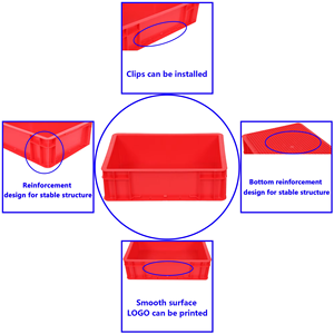 Cassa in Plastica Impilabile Industriale con Protezione <span class=keywords><strong>da</strong></span> Scariche Elettrostatiche Conforme agli Standard UE QS - Product Image 3