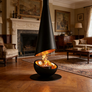 <span class=keywords><strong>Chimenea</strong></span> Sevilla DS90 con Revestimiento de Piedra Refractaria Abierta a la Derecha - Product Image 3