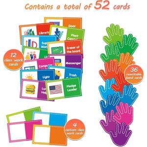 Tabla de Tareas para el Aula con Diseño de Manos Ayudantes, Tabla de Gestión de Tareas, Material Didáctico para Preescolar - Product Image 6