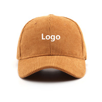 Gorro de Béisbol de Pana de Estilo Japonés de Moda Otoño Invierno, Color Sólido, 100% Poliéster, Bordado 3D, Gorro Deportivo Cálido Unisex