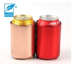 UOO-Bolsa enfriadora de tela de poliéster de neopreno con aislamiento Delgado, plegable, resistente al agua, soporte para paquete de latas rechoncho, sublimación impresa, 12oz - Product Image 3