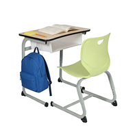 Meubles de classe au design moderne, bureau et chaise ergonomiques en acier et plastique réglables de type C pour les élèves, pour l'école