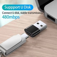 Convertidor de Cargador USB Tipo C Hembra a USB A Macho de Alta Calidad, Adaptador OTG USB a USB C, Carga Rápida para Teléfono Móvil/Laptop