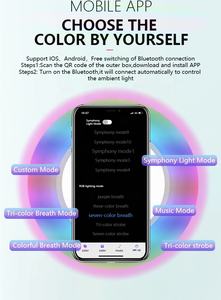 Nouveaux produits <span class=keywords><strong>tendance</strong></span> accessoires para automvi rvb lumière ambiante décoration intérieure de voiture éclairage led ns atmosphère rcm <span class=keywords><strong>2022</strong></span> - Product Image 4