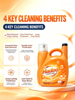 Détergent liquide pour lessive à haute efficacité, marque privée OEM, 5 litres, savon liquide