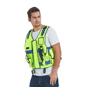 Gilet de sécurité moto réfléchissant personnalisé pour l'été, vêtement haute protection avec gilet tactique fluorescent pour la circulation - Product Image 4
