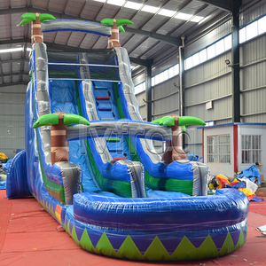 Toboggan gonflable bleu commercial Offre Spéciale d'écrasement avec le château <span class=keywords><strong>de</strong></span> glissière d'eau d'arrière-cour <span class=keywords><strong>de</strong></span> piscine pour l'amusement <span class=keywords><strong>de</strong></span> famille - Product Image 2