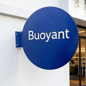 Premium Stainless Steel Round Blade <b>Sign</b> Custom Logo <b>Wall</b> Mounted Outdoor Shop <b>Sign</b> for Business - Product Image 6