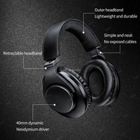 Casque studio filaire supra-auriculaire TNH SRH440A 40 Ohm pour l'enregistrement et le monitoring professionnels, et le gaming