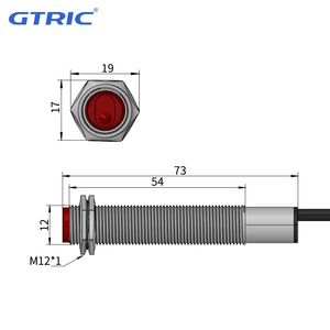 GTRIC M12 Retroreflective <strong>Laser</strong> <strong>Sensor</strong> 24VDC 3-wires PNP NO NC 6m Distance Retro-reflective Optical Photoelectric Switch <strong>Sensor</strong> - Product Image 4