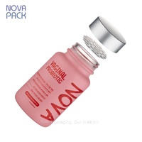Flacons en verre rose pour pharmacie, vitamines, capsules, gommes, pilules, avec boîte cadeau et emballage d'expédition, 60 ml, 100 ml, 120 ml, 150 ml