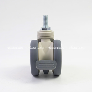 Premium Medical Caster <b>Wheel</b> with Threaded Stem, ABS <b>Plastic</b> Housing and TPR Soft <b>Wheel</b>, 3 4 5 Inch Sizes Available - Product Image 1