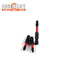 EUROCUT Meilleurs embouts de tournevis S2 Embout de tournevis magnétique à impact à tête carrée en acier pour tournevis à percussion