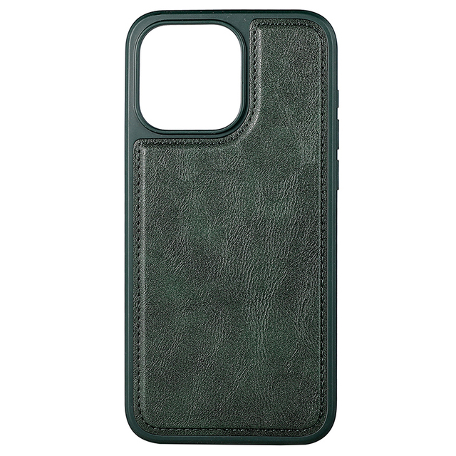 Popular Universal Protective Vegan PU Leather Luxury Design Shockproof Magnetic Card Holder Mobile Phone Case for 15 Pro