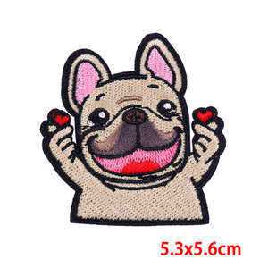 Tùy Chỉnh Quần Áo Truyền Nhiệt In Nhãn Cá Nhân 3D Thêu Sắt Trên Phim Hoạt Hình Con Chó Mèo Vá Cho Twill Vải - Product Image 2