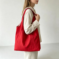 Bolsa de Lona Personalizada con Impresión, Bolsa de Compras de Lona Roja, Bolsa de Regalo Promocional, Bolsa de Lona Publicitaria