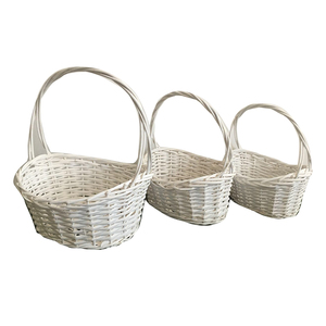 Set mit 3 weißen Korb körben mit Griff für die Küche und Weihnachts geschenk - Product Image 4