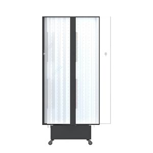 4-Sided Rotating Knife Display <b>Cabinet</b> with LED Lights & Lock Acrylic Door <b>Metal</b> Floor Showcase for Weapon Shop Tactical Gear - Product Image 4