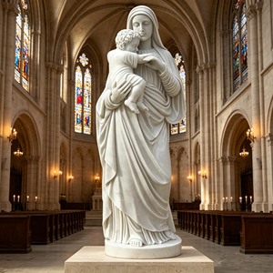 Estatua de la Divina Misericordia de Jesús con Rayos de Luz, Estilo Europeo, Mármol Blanco para <span class=keywords><strong>Iglesia</strong></span> o Jardín - Product Image 6