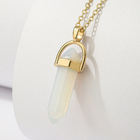 SSeeSY pierres précieuses chaîne plaquée or cristal naturel mode bijoux en pierre gemme colliers pour femmes hommes