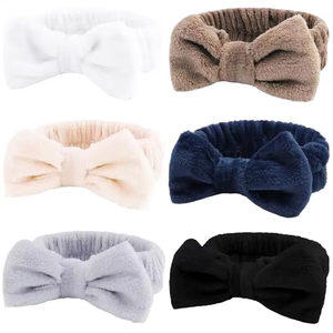 Diadema de Franela al por Mayor <span class=keywords><strong>para</strong></span> Lavar la Cara, Diadema de Microfibra <span class=keywords><strong>con</strong></span> Lazo <span class=keywords><strong>para</strong></span> Maquillaje y Spa, Banda <span class=keywords><strong>para</strong></span> el Cabello <span class=keywords><strong>para</strong></span> Ducha <span class=keywords><strong>para</strong></span> Mujeres y Niñas - Product Image 1