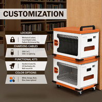 Chariot de charge 16 baies USB-C PD 18W, armoire de charge rapide pour iPad, Chromebook, tablette, armoire de rangement sécurisée JM-CCWM-AC-16