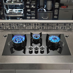 घर के लिए लौ विफलता उपकरण के साथ नए 3 बर्नर समशीड ग्लास गैस स्टोव - Product Image 1