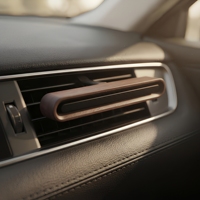 TopOne Diffuseur Arôme Voiture Luxe Bois Noyer Érable Clip Ventilation Océan Lavande Aromathérapie Naturel Premium Élégant