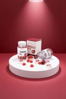Bonbons Gélifiés Énergisants et Bien-être pour Femmes, Enrichis en Fer et Vitamines, Saveur Dattes Rouges, Marque Blanche
