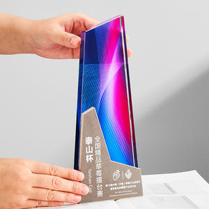 Toptan renk baskılı kupa ödülü tasarım kristal kupa kurumsal çalışanlar ödülleri kupa - Product Image 6