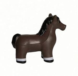 Custom Logo Promotion Horse Shaped Stress <b>Ball</b> <b>Squeeze</b> PU Foam Black Horse Anti Stress Toy Animal Stress Relief Toys - Product Image 4