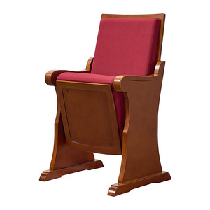 Ausnutria Church <b>Bench</b> JH881 Solid <b>Wood</b> With Armrests For School And Meeting Use - Product Image 1