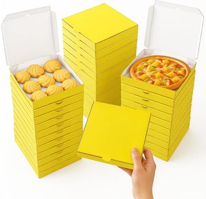 Cajas Mini para Pizza y Postres, Ideales para Fiestas, Panaderías, <span class=keywords><strong>Entrega</strong></span> <span class=keywords><strong>de</strong></span> Comida, Celebraciones, Navidad y Cumpleaños - Product Image 1