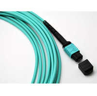 Cordon de raccordement fibre multimode, 15m MPO OM4 Câble de raccordement fibre MTP 12 cœurs Connecteur LC pour réseau IP WiFi domestique Équipement optique FTTH