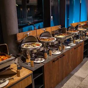 Luxus hochwertige SS Chafing Dishes Cheffing Dish Food Warmer Metall Ei Rechteck Form Grau Gold Chafing Dish Buffet Set - Product Image 6
