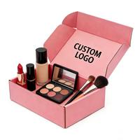 Boîte d'expédition postale en carton ondulé rose personnalisée pour produits cosmétiques, avec logo, pour l'emballage de produits de beauté