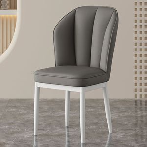 Sillas de Comedor Francesas Personalizadas de Cuero para Sala de Estar, Juego de Mesa de Comedor con Patas Doradas y 4 Sillas - Product Image 1