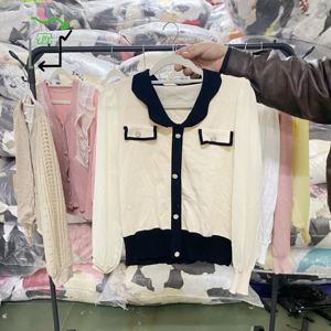 Cardigan Usato YIJIAYI a Maniche Lunghe in Maglia <span class=keywords><strong>Sottile</strong></span>, Elegante con Bottoni, Abbigliamento Usato Primaverile - Product Image 4